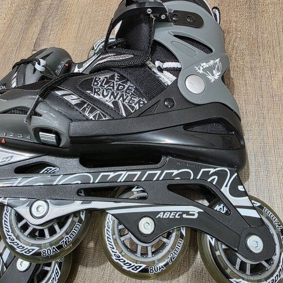 Bladerunner Phoenix Adjustable Inline Skates Youth Size 1–4 Black Gray Used No B - Picture 8 of 11